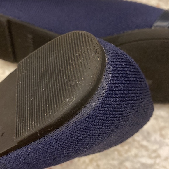 NAUTICA Navy Blue Ballerina Slides with Silver Metal Buckle Detail Size 8 - Picture 6 of 9